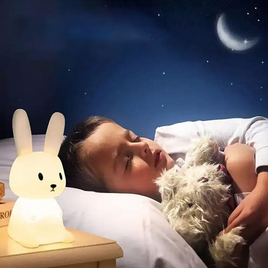 veilleuse lapin garcon rofondement endormi